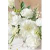 imageLings Moment Fake Flowers Box Faux Artificial Greenery Stems Foam Roses Silk Lilac for Wedding Decor Centerpieces Table Decorations Floral Arrangements Lavender ampamp Purple Mini ComboWhtwhite  Olive Green