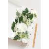 imageLings Moment Fake Flowers Box Faux Artificial Greenery Stems Foam Roses Silk Lilac for Wedding Decor Centerpieces Table Decorations Floral Arrangements Lavender ampamp Purple Mini ComboWhtwhite  Olive Green