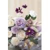 imageLings Moment Fake Flowers Box Faux Artificial Greenery Stems Foam Roses Silk Lilac for Wedding Decor Centerpieces Table Decorations Floral Arrangements Lavender ampamp Purple Mini ComboPrpllilac  Cream