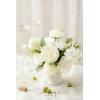 imageLings Moment Fake Flowers Box Faux Artificial Greenery Stems Foam Roses Silk Lilac for Wedding Decor Centerpieces Table Decorations Floral Arrangements Lavender ampamp Purple Mini ComboWhtwhite  Sage