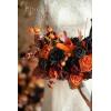 imageLings Moment Fake Flowers Box Faux Artificial Greenery Stems Foam Roses Silk Peony for Wedding Decor Centerpieces Table Decorations Floral Arrangements Orange ampamp Soft Peach Deluxe ComboBlkblack  Orange