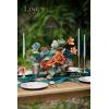 imageLings Moment Fake Flowers Box Faux Artificial Greenery Stems Foam Roses Silk Peony for Wedding Decor Centerpieces Table Decorations Floral Arrangements Orange ampamp Soft Peach Deluxe ComboTeal  Burnt Orange