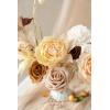 imageLings Moment Fake Flowers Box Faux Artificial Greenery Stems Foam Roses Silk Peony for Wedding Decor Centerpieces Table Decorations Floral Arrangements Orange ampamp Soft Peach Deluxe ComboBegboho  Sepia