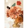 imageLings Moment Fake Flowers Box Faux Artificial Greenery Stems Foam Roses Silk Peony for Wedding Decor Centerpieces Table Decorations Floral Arrangements Orange ampamp Soft Peach Deluxe ComboOrterracotta  Burgundy