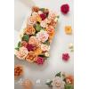 imageLings Moment Fake Flowers Box Faux Artificial Greenery Stems Foam Roses Silk Peony for Wedding Decor Centerpieces Table Decorations Floral Arrangements Orange ampamp Soft Peach Deluxe ComboOrorange  Soft Peach