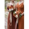 imageLings Moment Fake Flowers Box Faux Artificial Greenery Stems Foam Roses Silk Peony for Wedding Decor Centerpieces Table Decorations Floral Arrangements Orange ampamp Soft Peach Deluxe ComboOrterracotta  Burgundy
