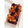 imageLings Moment Fake Flowers Box Faux Artificial Greenery Stems Foam Roses Silk Peony for Wedding Decor Centerpieces Table Decorations Floral Arrangements Orange ampamp Soft Peach Deluxe ComboBlkblack  Orange