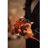 imageLings Moment Fake Flowers Box Faux Artificial Greenery Stems Foam Roses Silk Peony for Wedding Decor Centerpieces Table Decorations Floral Arrangements Orange ampamp Soft Peach Deluxe ComboBlkblack  Orange