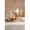 imageLings Moment Fake Flowers Box Faux Artificial Greenery Stems Foam Roses Silk Peony for Wedding Decor Centerpieces Table Decorations Floral Arrangements Orange ampamp Soft Peach Deluxe ComboBegboho  Sepia