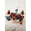 imageLings Moment Fake Flowers Box Faux Artificial Greenery Stems Foam Roses Silk Peony for Wedding Decor Centerpieces Table Decorations Floral Arrangements Orange ampamp Soft Peach Deluxe ComboOrmandarin  Royal Blue