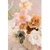 imageLings Moment Fake Flowers Box Faux Artificial Greenery Stems Foam Roses Silk Peony for Wedding Decor Centerpieces Table Decorations Floral Arrangements Orange ampamp Soft Peach Deluxe ComboOrapricot  Peach