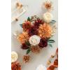 imageLings Moment Fake Flowers Box Faux Artificial Greenery Stems Foam Roses Silk Peony for Wedding Decor Centerpieces Table Decorations Floral Arrangements Orange ampamp Soft Peach Deluxe ComboOrterracotta  Burgundy
