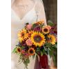 imageLings Moment Fake Flowers Box Faux Artificial Greenery Stems Foam Roses Silk Peony for Wedding Decor Centerpieces Table Decorations Floral Arrangements Orange ampamp Soft Peach Deluxe ComboOrsunflower  Marsala