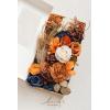 imageLings Moment Fake Flowers Box Faux Artificial Greenery Stems Foam Roses Silk Peony for Wedding Decor Centerpieces Table Decorations Floral Arrangements Orange ampamp Soft Peach Deluxe ComboOrorange  Navy