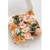 imageLings Moment Fake Flowers Box Faux Artificial Greenery Stems Foam Roses Silk Peony for Wedding Decor Centerpieces Table Decorations Floral Arrangements Orange ampamp Soft Peach Deluxe ComboOrapricot  Peach