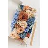 imageLings Moment Fake Flowers Box Faux Artificial Greenery Stems Foam Roses Silk Peony for Wedding Decor Centerpieces Table Decorations Floral Arrangements Orange ampamp Soft Peach Deluxe ComboOrburnt Orange  Navy