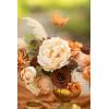 imageLings Moment Fake Flowers Box Faux Artificial Greenery Stems Foam Roses Silk Peony for Wedding Decor Centerpieces Table Decorations Floral Arrangements Orange ampamp Soft Peach Deluxe ComboOrterracotta  Cream