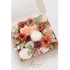 imageLings Moment Fake Flowers Box Faux Artificial Greenery Stems Foam Roses Silk Peony for Wedding Decor Centerpieces Table Decorations Floral Arrangements Orange ampamp Soft Peach Deluxe ComboOrdusty Rose  Orange