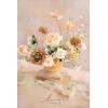 imageLings Moment Fake Flowers Box Faux Artificial Greenery Stems Foam Roses Silk Peony for Wedding Decor Centerpieces Table Decorations Floral Arrangements Orange ampamp Soft Peach Deluxe ComboOrapricot  Peach