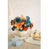 imageLings Moment Fake Flowers Box Faux Artificial Greenery Stems Foam Roses Silk Peony for Wedding Decor Centerpieces Table Decorations Floral Arrangements Orange ampamp Soft Peach Deluxe ComboOrteal  Burnt Orange