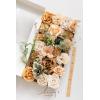 imageLings Moment Fake Flowers Box Faux Artificial Greenery Stems Foam Roses Silk Peony for Wedding Decor Centerpieces Table Decorations Floral Arrangements Orange ampamp Soft Peach Deluxe ComboOrapricot  Peach