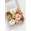 imageLings Moment Fake Flowers Box Faux Artificial Greenery Stems Foam Roses Silk Peony for Wedding Decor Centerpieces Table Decorations Floral Arrangements Orange ampamp Soft Peach Deluxe ComboOrapricot  Peach