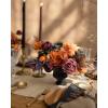 imageLings Moment Fake Flowers Box Faux Artificial Greenery Stems Foam Roses Silk Peony for Wedding Decor Centerpieces Table Decorations Floral Arrangements Orange ampamp Soft Peach Deluxe ComboBlkblack  Orange