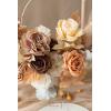 imageLings Moment Fake Flowers Box Faux Artificial Greenery Stems Foam Roses Silk Peony for Wedding Decor Centerpieces Table Decorations Floral Arrangements Orange ampamp Soft Peach Deluxe ComboBegboho  Sepia