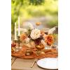 imageLings Moment Fake Flowers Box Faux Artificial Greenery Stems Foam Roses Silk Peony for Wedding Decor Centerpieces Table Decorations Floral Arrangements Orange ampamp Soft Peach Deluxe ComboOrterracotta  Cream