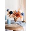 imageLings Moment Fake Flowers Box Faux Artificial Greenery Stems Foam Roses Silk Peony for Wedding Decor Centerpieces Table Decorations Floral Arrangements Orange ampamp Soft Peach Deluxe ComboOrburnt Orange  Navy