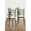 imageLings Moment Fall 10pcs Wedding Chair Decorations Aisle Floral Swag Artificial Pew Flowers Hanging Garland Deep Plum for Ceremony Reception Church Rose Floral Arrangement Party Outdoor DecorSage Purple  Provence Blue