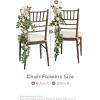 imageLings Moment Fall 10pcs Wedding Chair Decorations Aisle Floral Swag Artificial Pew Flowers Hanging Garland Deep Plum for Ceremony Reception Church Rose Floral Arrangement Party Outdoor DecorDusty Rose2024
