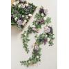 imageLings Moment Fall 10pcs Wedding Chair Decorations Aisle Floral Swag Artificial Pew Flowers Hanging Garland Deep Plum for Ceremony Reception Church Rose Floral Arrangement Party Outdoor DecorLilac  Gold