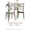 imageLings Moment Fall 10pcs Wedding Chair Decorations Aisle Floral Swag Artificial Pew Flowers Hanging Garland Deep Plum for Ceremony Reception Church Rose Floral Arrangement Party Outdoor DecorBlush  Cream