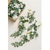 imageLings Moment Fall 10pcs Wedding Chair Decorations Aisle Floral Swag Artificial Pew Flowers Hanging Garland Deep Plum for Ceremony Reception Church Rose Floral Arrangement Party Outdoor DecorWhite  Sage
