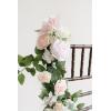 imageLings Moment Fall 10pcs Wedding Chair Decorations Aisle Floral Swag Artificial Pew Flowers Hanging Garland Deep Plum for Ceremony Reception Church Rose Floral Arrangement Party Outdoor DecorBlush  Cream
