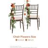 imageLings Moment Fall 10pcs Wedding Chair Decorations Aisle Floral Swag Artificial Pew Flowers Hanging Garland Deep Plum for Ceremony Reception Church Rose Floral Arrangement Party Outdoor DecorSunset Terracotta