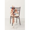 imageLings Moment Fall 10pcs Wedding Chair Decorations Aisle Floral Swag Artificial Pew Flowers Hanging Garland Deep Plum for Ceremony Reception Church Rose Floral Arrangement Party Outdoor DecorRusset Orange  Denim Blue