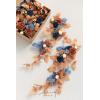 imageLings Moment Fall 10pcs Wedding Chair Decorations Aisle Floral Swag Artificial Pew Flowers Hanging Garland Deep Plum for Ceremony Reception Church Rose Floral Arrangement Party Outdoor DecorRusset Orange  Denim Blue
