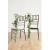 imageLings Moment Fall 10pcs Wedding Chair Decorations Aisle Floral Swag Artificial Pew Flowers Hanging Garland Deep Plum for Ceremony Reception Church Rose Floral Arrangement Party Outdoor DecorLilac  Gold
