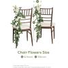 imageLings Moment Fall 10pcs Wedding Chair Decorations Aisle Floral Swag Artificial Pew Flowers Hanging Garland Deep Plum for Ceremony Reception Church Rose Floral Arrangement Party Outdoor DecorWhite  Sage