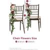 imageLings Moment Fall 10pcs Wedding Chair Decorations Aisle Floral Swag Artificial Pew Flowers Hanging Garland Deep Plum for Ceremony Reception Church Rose Floral Arrangement Party Outdoor DecorMarsala  Blush