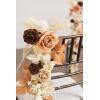 imageLings Moment Fall 10pcs Wedding Chair Decorations Aisle Floral Swag Artificial Pew Flowers Hanging Garland Deep Plum for Ceremony Reception Church Rose Floral Arrangement Party Outdoor DecorRust  Sepia