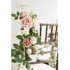 imageLings Moment Fall 10pcs Wedding Chair Decorations Aisle Floral Swag Artificial Pew Flowers Hanging Garland Deep Plum for Ceremony Reception Church Rose Floral Arrangement Party Outdoor DecorDusty Rose2024