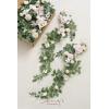 imageLings Moment Fall 10pcs Wedding Chair Decorations Aisle Floral Swag Artificial Pew Flowers Hanging Garland Deep Plum for Ceremony Reception Church Rose Floral Arrangement Party Outdoor DecorBlush  Cream