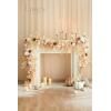 imageLings Moment Flower Garland  6FT Eucalyptus ampamp Rose  Sweetheart Table Decor for Wedding Reception Artificial Floral Garland for Arch Mantle Christmas Backdrop Decoration PurpleWhtwhite  Beige