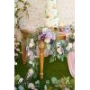 imageLings Moment Flower Garland  6FT Eucalyptus ampamp Rose  Sweetheart Table Decor for Wedding Reception Artificial Floral Garland for Arch Mantle Christmas Backdrop Decoration PurplePrpllilac  Cream