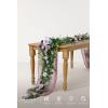 imageLings Moment Flower Garland  6FT Eucalyptus ampamp Rose  Sweetheart Table Decor for Wedding Reception Artificial Floral Garland for Arch Mantle Christmas Backdrop Decoration PurplePrplsage Purple
