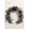 imageLings Moment Flower Garland  6FT Eucalyptus ampamp Rose  Sweetheart Table Decor for Wedding Reception Artificial Floral Garland for Arch Mantle Christmas Backdrop Decoration PurpleRedburgundy Blue