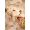 imageLings Moment Flower Garland  6FT Eucalyptus ampamp Rose  Sweetheart Table Decor for Wedding Reception Artificial Floral Garland for Arch Mantle Christmas Backdrop Decoration PurpleWhtwhite  Beige